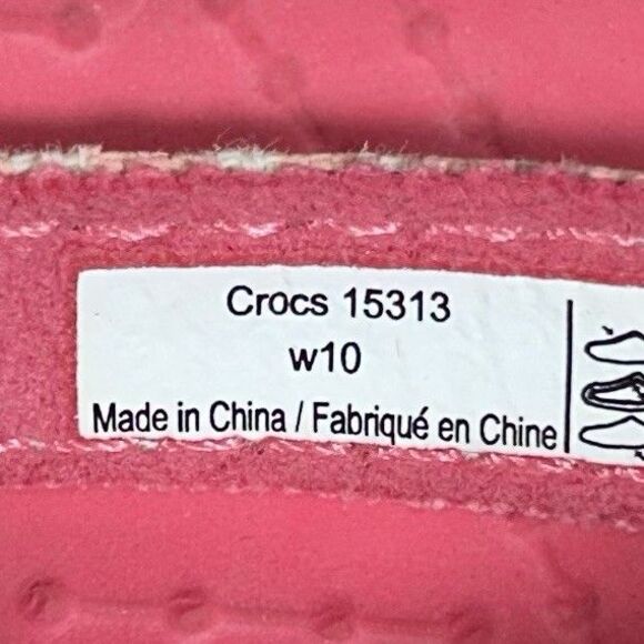 Crocs Leigh Graphic 15313 Women’s Sz 10 Chevron Ankle Strap Wedge Heel Sandals - Picture 11 of 11